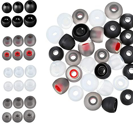 48 Embouts De Rechange En Silicone, Embouts De Rechange En Silicone Pour éCouteurs, Coussinets De Rechange, Embouts D'éCouteurs Intra-Auriculaires, 3 Tailles (S/M/L), Compatibles Avec La Plupart