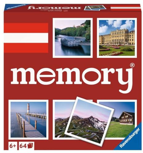Ravensburger Memory® Austria - 20884 - det klassiska spelet med bilder från Österrike, minnesspel för 2 - 8 spelare från 6 år och uppåt