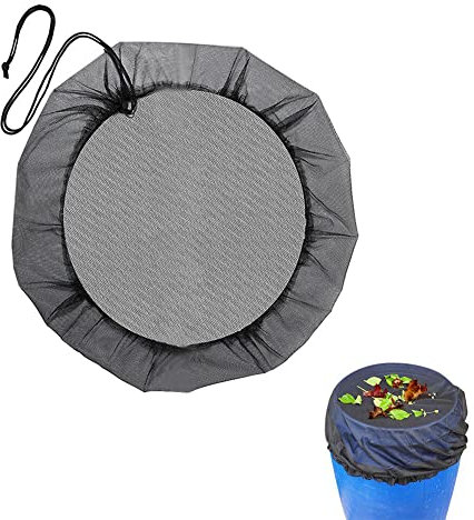 Copertura in Rete Per Barili Di Pioggia, Rete Di Protezione Con Cordicella Di Trazione, Tondo Rete Per Cisterna Di Acqua Piovana Per Protegge Da Polvere, Foglie Cadute, Zanzare