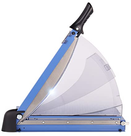 YyDDs Foto-Guillotine A4 Papierschneider Manueller Präzisionstrimmer Scrapbooking-Werkzeug mit Sicherheitsschutz für Fotopapier, Folie, Büropapier, dünne Kunststoff-Weichpappe