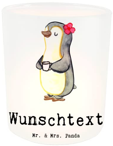 Mr. & Mrs. Panda Personalisiertes Windlicht Pinguin Beste Schwiegermutter der Welt - Personalisierte Geschenke, Schwiegermama, Schwiegereltern, personalisiert, Glas, Dankeschön, Mutter, Danke, Laterne