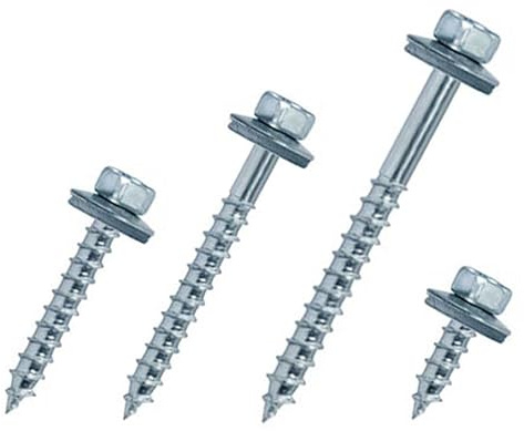 Fassadenbauschraube Ø6,5 mm mit EPDM Dichtscheibe - V2A Edelstahl - Trapezblechschraube - alle Größen (100, 6,5 x 45 mm)