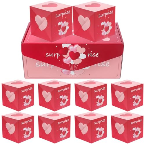 Cabilock 1 Satz Herz Explodierende Geschenkbox Valentinstag Deko Hochzeit Geschenkkarton Box Papier Geschenkschachtel Party Süßigkeiten