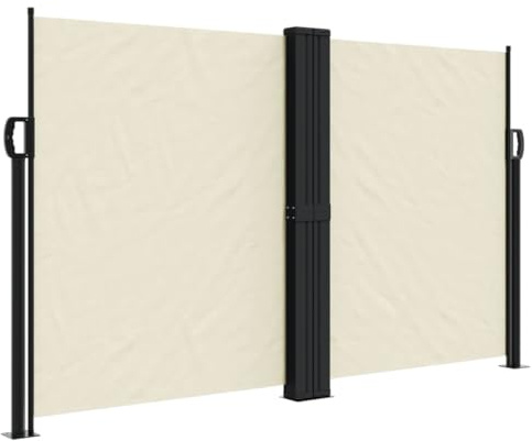 vidaXL Tenda da Sole Laterale Retrattile Crema 140x600 cm
