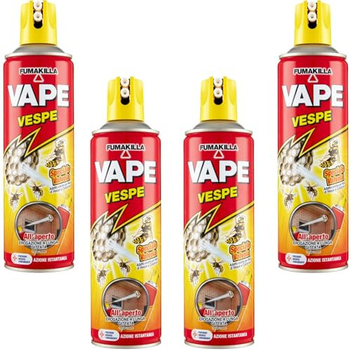Vape Insetticida Repellente Spray Anti Zanzare, Vespe e Cimici (Vape Spray Vespe, 4)