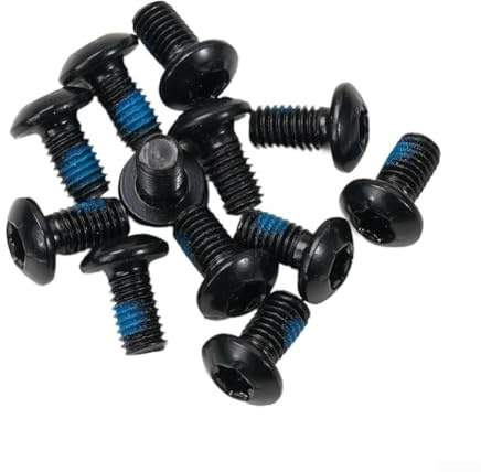 12pcs M5x9mm Steel T25 Bike Brake Disc Screws, Secure and Stylish, Colorful Choices (Black)