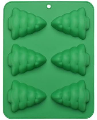 mivceklw 6-Cavity Candy Mold, Holiday Tray, Christmas Cake Molds, Silicone Pudding Mold, Christmas Chocolate Mold For Cakes, Chocolates, Puddings, And Ice Cubes