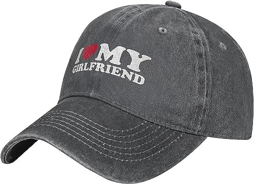 Casquette De Baseball Heart I Love My Girlfriend Trucker Caps Respirante Baseballcap Anti UV Bord Plat Casquettes pour Running Randonnée Camping