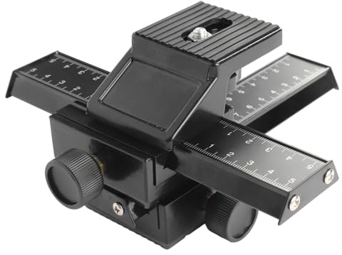CHICIRIS El Control Deslizante de Riel de 4 Vías Preciso Se Sólido Macro Focus Rail Slider para El Primer Primer Plano con Material de Aleación de Aluminio