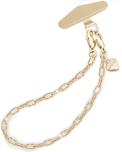 ROCONTRIP Phone Wrist Strap, Metal Mobile Phone Lanyard Wrist Chain for Women Girls, Metal Chain with Tether Tab
