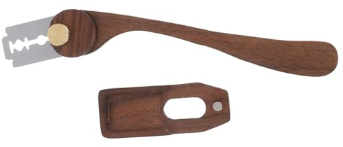 BESPORTBLE Cuchillo para Cortar Pan Europeo Fácil de Limpiar y Hoja de Acero Inoxidable Herramienta de Puntuación para Masa con Mango de Madera Adecuado para Panadería