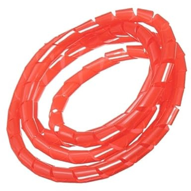 1 metro 2 metri tubo di guaina ignifuga cavo protettivo linea gestione fili avvolgente con clip avvolgicavo guaine(Red,1 Meter ID 4mm)
