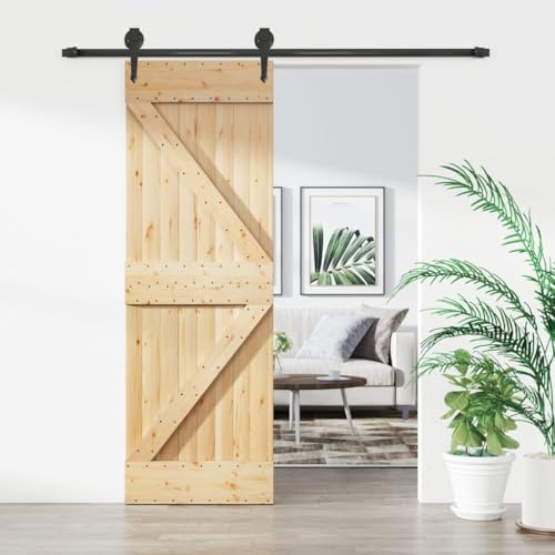 Falttür Komplettset Waschküchentür,Schiebetür mit Beschlag 70x210 cm Massivholz Kiefer,Falttüren für Badezimmer,Büros,Wohnzimmer,Küche