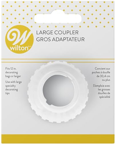 Wilton Adattatore Grande, Raccordo per Tutte le Grandi Beccucci Punte Sac A Poche, Plastica, Decorazione Torte, Pasticceria - 1 pezzo