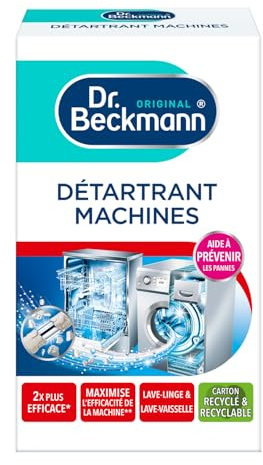 Dr. Beckmann - Détartrant Machines 2x50 g - Pour une machine qui dure plus longtemps - Elimine efficacement le calcaire - Lot de 3