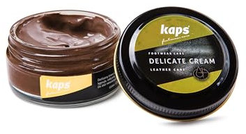 Kaps Schuhcreme für Glattes und Genarbtes Leder - Schuhpflege - Delicate Cream (149 - Kognak - Cognac)