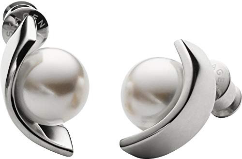 Skagen Ohrringe Für Frauen Agnethe, 15,3 mm X 5,5 mm Silberne Edelstahl-Ohrringe, SKJ0736040
