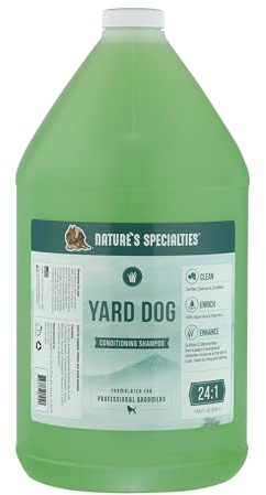 Nature's Specialties Yard Dog Shampoo für Hunde & Katzen - Sensitiv Hundeshampoo - Pflegendes Shampoo für Hunde - Entfettung & Tiefenreinigung - Sanfte Formel - Frischer Duft, 3.8L