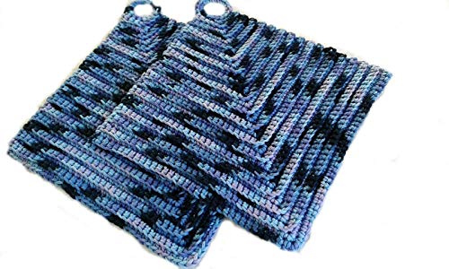 Dicke Klassische gehäkelte Topflappen, ca. 19 x 19 cm