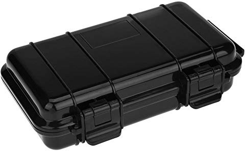 AYNEFY Outdoor Survival Case – Waterproof, Shockproof & Airtight Plastic Storage Box for Camping, Emergency Kit, Tactical Gear (190 x 120 x 52 mm), Black