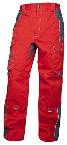 ARDON Vision Arbeitshose Professionelle Hose für Männer, Schutz für Monteure, Gärtner, Mechaniker, mit Reißverschlusstaschen, leichte Herren Schutzkleidung; Rot (50)