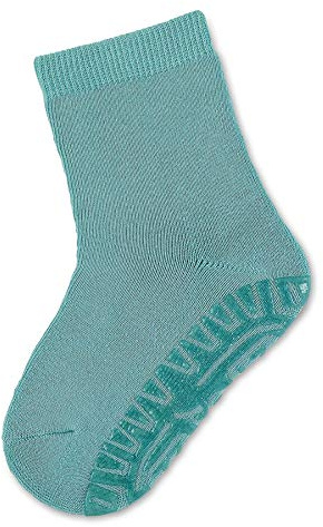 Sterntaler Fli Fli SOFT uni - Unisex Fliesen Flitzer einfarbig - warme Stoppersocken Baby mit Innenfrottee - elastische Baby und Kinder Strümpfe mit Anti-Rutsch-Sohle, eisgrün, Größe 26