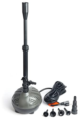 WaterRebirth HSP1000N Turtle Shell Submersible Pump with Fountain Jets - for Turtle Tanks, Ponds, Aquariums - 264GPH High Flow