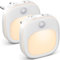 Luce Notturna Bambini LED, 5 Dimming con 3 modalità (Calda/Fredda/Mista), Luce Notturna da Presa con Sensore di Movimento/di Luce, per Cameretta, Camera da Letto, scale, Corridoio [2 Pezzi]