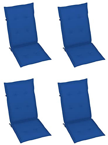 Tidyard 4 st. trädgårdsstolsdynor sittdyna stolkudde sittdyna sittdyna vadderad balkongkudde stolsdyna kudde stoppning kungsblå 120 x 50 x 3 cm