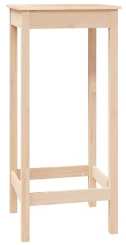 vidaXL Mesa Alta de Bar Madera Maciza de Pino 50x50x110 cm