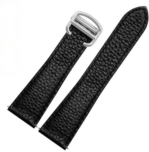 Litchi Leder-Uhrenarmband für Cartier Tank London Solo Serie WSTA0029 WSTA0030 Lederarmband 22 mm 23 mm Herren und Damen