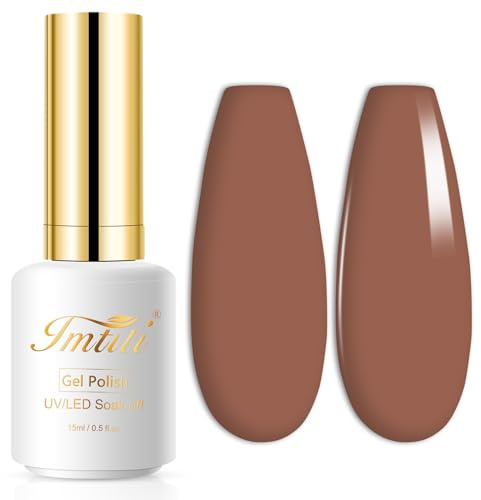 UV Nagellack, Beyonce Karamell braun Gellack Nagellack Gel für UV Nagellampe Langlebige Maniküre Nagelgellack Soak Off Nail Gel Polish (Erfordert Trocknung unter UV-LED-Lampe)