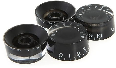 Toyvian 4 Stück Gitarrenknöpfe Lautstärkeregler Schwarz Kunststoff Drehknöpfe Für E-gitarren Ersatzteile Mit Vintage Look Installieren