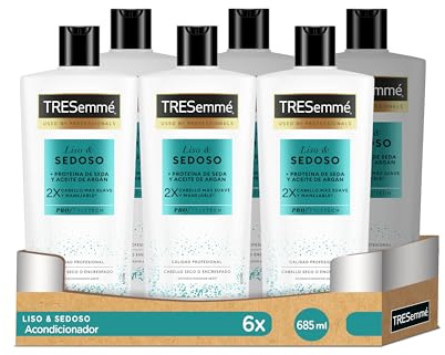 Tresemmé Acondicionador Liso & Sedoso Para Cabello Seco O Encrespado 685 ml x 6