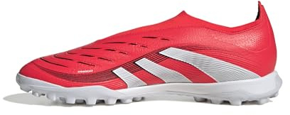 adidas Unisex Predator League Laceless Turf Football Boots, Lucid Red/Cloud White/Core Black, 42 2/3 EU