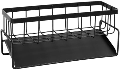 SZZHIYONG Premium Kitchen Sink Caddy Organiser with Drain Tray, Space-Saving Holder for Sponges, Brushes, Dish Soap & Scrubbers Rustproof Design,Ideal for Tidy Washing Up Stations & Compact Kitchens