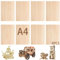 Deepton 8 Stück Sperrholzplatte 2mm, Holzplatten 300 X 200 mm, Sperrholz Balsaholz 2mm, Bastelholz Platten, Holzplatten zum Basteln, Ideal für DIY Modell, Kunst Handwerk, Gemälde