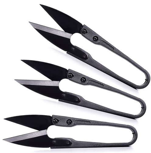 Lot de 3 mini-sécateurs – Ciseaux en acier inoxydable pour plantes et précision – Idéal pour tailler bourgeons, feuilles et fils