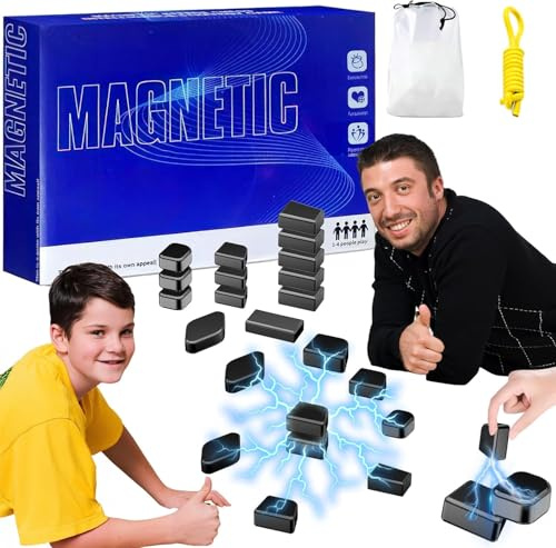 Magnetisches Schachspiel,Tragbares magnetspiel Lustiges Tisch-Magnetspiel Partyzubehör für Familientreffen (8 Jahre und älter)