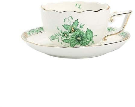 RUNZE765Z Kaffeetasse Hochwertige Kaffeetassen, exquisites Nachmittagstee-Set mit Tassen und Untertassen mit Goldrand, europäisches Retro-Keramik-Britisches Nachmittagstee-Set Teetasse