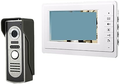ZXLPHAZ Kit d'interphone vidéo de sécurité sans Fil avec Sonnette et caméra IR étanche pour Maison, Villa, immeuble, Appartement, école, Bureau (Taille : KIT D) (KIT C Couleur Unique)