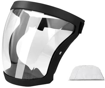 Hogvinnatil Protezione per il viso, casco antiappannamento ad alta definizione, cappuccio protettivo ad alta definizione, passamontagna trasparente integrale con tappo filtro respiratorio per la