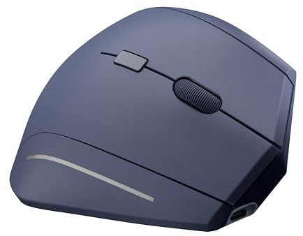 T'nB Ergo Verti Plus - Souris Ergonomique sans Fil, Double Connexion | Bluetooth et USB, Rechargeable, Clics Silencieux, DPI Réglable, Inclinaison 53°, Bleu