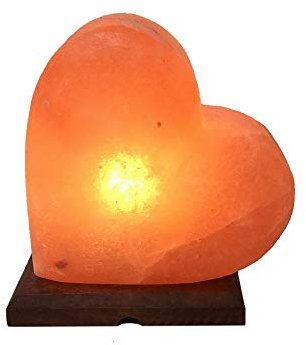 Himalayan Salt Lamp USB cable heart shape small size, 100% pure crystal roct salt, Natural Air Purifier & Ambient Light.