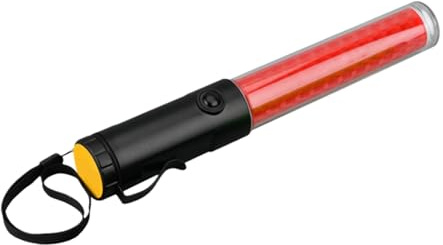 Varita de linterna de tráfico, Varita de tráfico - Varitas luminosas para aeropuertos recargables,Varita de control de tráfico LED de 10 pulgadas con clip lateral, bastón de seguridad para control de