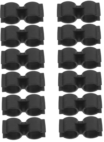 QUMIIRITY 12pcs Double Pipe Clamp Plastic Panel Clamp for Chain Link Fence Durable and Secure Fasteners for Warehouse Shelves and Bar Setups Effortless Installation