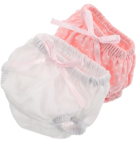 WOONEKY 2 pièces sous-vêtements pour Poupées Fille Culottes Entraînement Triangle Réalistes Accessoires de Vêtements pour Jeu Imitation