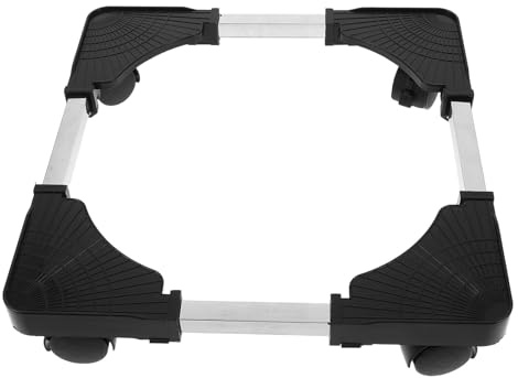 NUOBESTY Supporto Piante Multiuso con Ruote Girevoli e Base Antiscivolo Regolabile da 24 a 38 Cm per Vasi da Interno ed Esterno, Carrello Portafiori Resistente in Plastica ABS e Acciaio
