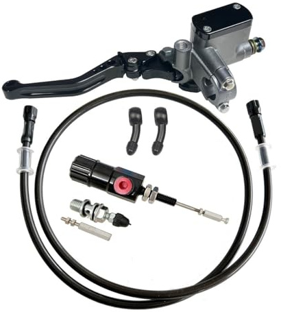 Motorrad Kupplung Bremshebel 7/8 Zoll 22 mm Motorradkolben 14 mm Hauptbremszylinder-Kit Kupplungshebel Hydraulische Kupplungspumpe Universal-Bremskupplungshebel
