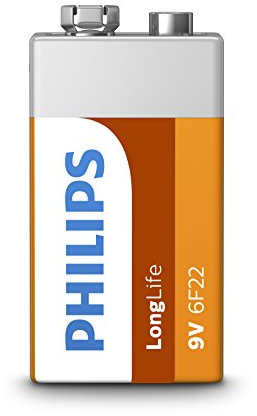 PHILIPS 6F22L1B/10 - Piles Longue Durée - 1 pièce 6F22-9V
